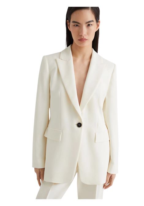 Giacca monopetto in envers satin - BIANCO LANA Marella articolo 365 | KELLY001